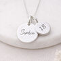 Personalised Sterling Silver May Birthstone Emerald Pendant Necklace, thumbnail 4 of 9