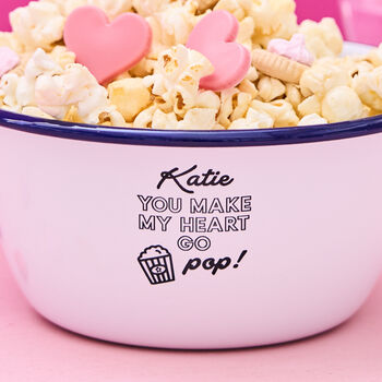 Personalised Couples Popcorn Bowl, 2 of 2
