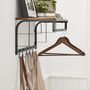 Wall Mounted Coat Rack With Shelf And Five Hooks, thumbnail 7 of 12