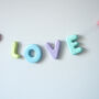 Handmade Handpainted Pastel Love And Heart Garland, thumbnail 2 of 4