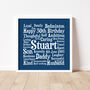 Birthday Personalised 30th Word Art Gift, thumbnail 3 of 3