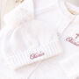 White Personalised Christening Matinee Cardigan With Cross, thumbnail 6 of 12