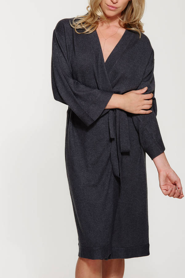 luxe knit cashmere silk blend robe by silk & grey | notonthehighstreet.com