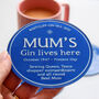 Personalised Blue Plaque Coaster For Mum, thumbnail 3 of 5