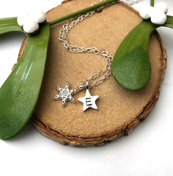 Sterling Silver Snowflake Christmas Necklace, 5 of 11