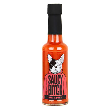 Saucy Bitch Hot Sauce Five Bottle Gift Pack, 3 of 6