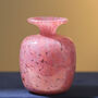 Vintage Mid Century Mottled Studio Glass Vase Pink, thumbnail 3 of 3