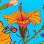 Tropical Hibiscus Flower Print In Oranges And Yellows, thumbnail 6 of 6