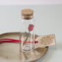 Miniature Rose In A Bottle With Personalised Message, thumbnail 4 of 5