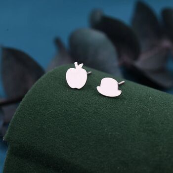 Magritte’s Apple And Bowler Hat Stud Earrings, 4 of 11