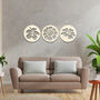 Round Wooden Floral Wall Art Set Modern Home Decor, thumbnail 9 of 10