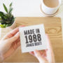 Personalised Birth Year Glass Coaster, thumbnail 2 of 2