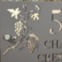 Personalised Grape And Vine Design House Sign Acrylic, thumbnail 7 of 8