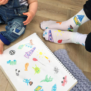 Personalised Socks With Your Child's Drawing, 2 of 3