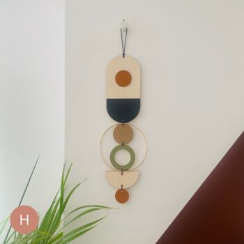Orange, Green And Black Small Modern Wall Hanging, 8 of 10