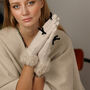 Cosy Bouclé Cuff Knitted Gloves Alpaca Wool Blend, thumbnail 6 of 12