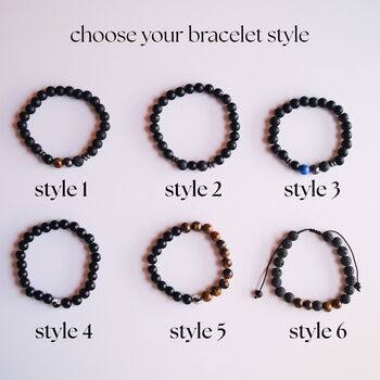 Inspirational Beaded Bracelet For Him – 6mm Crystal Unbreakable Bracelet, 2 of 12