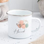 Personalised Balloon Arch Birthday Enamel Mug, thumbnail 1 of 3