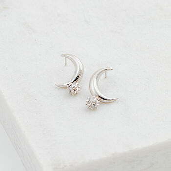 Lunar Crescent Earrings, 3 of 6