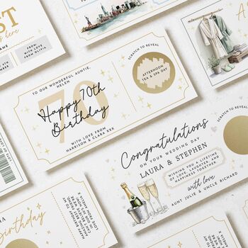 Personalised 70th Birthday Gift Voucher For Auntie, 4 of 4