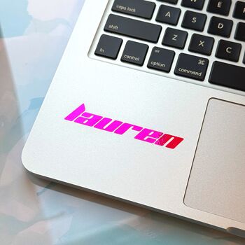 Fluorescent Racing Name Decal Personalised Vinyl, 3 of 8