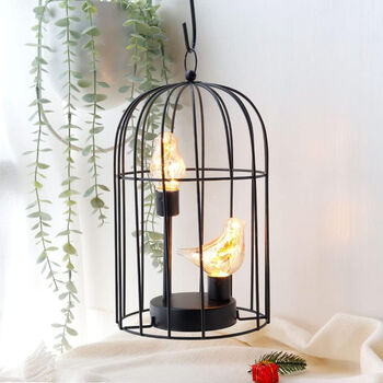 Birdcage Decorative Lamp Battery Operated Cordless, 5 of 10