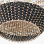 Natural Rattan Black White Woven Pendant Ceiling Light, thumbnail 5 of 8