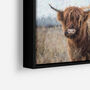 Highland Cow Canvas Art Print Framed, thumbnail 3 of 4