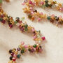 Tourmaline Beaded Cluster Gold Plated Silver Necklace, thumbnail 3 of 12
