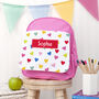 Personalised Girl's Patterned Pink Rucksack, thumbnail 12 of 12