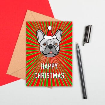 Large Size Frenchie Christmas Card, 2 of 2