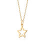 Open Star Necklace, Sterling Silver Or Gold Plated, thumbnail 10 of 10