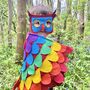 Rainbow Felt Bird Costume For Children And Adults, thumbnail 1 of 9