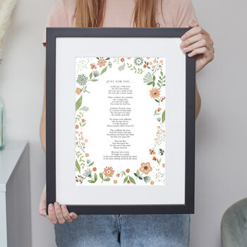 Personalised Floral Poem, Song, Favourite Words Print, 5 of 7