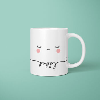 Personalised Cute Face Kawaii Mug Premium Quality, 2 of 3