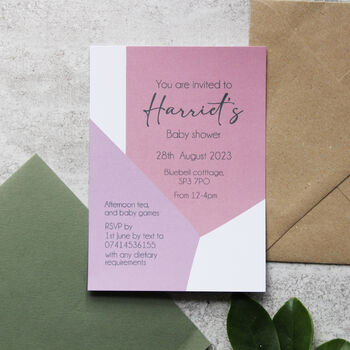 Baby Shower Invitations Printed And Personalised With Envelopes, 7 of 11