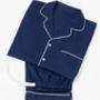 Men's Personalised Navy Cotton Pyjamas, thumbnail 8 of 10