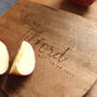 Personalised Mr And Mrs Wood And Slate Chopping Board, thumbnail 3 of 4