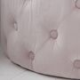 Pale Pink Velvet Buttoned Footstool, thumbnail 3 of 3