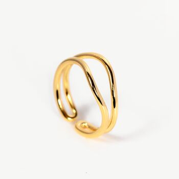 Double Band Ring Adjustable, Minimalist Jewellery, 4 of 5