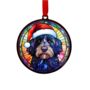 Labradoodle Black In Santa Hat Suncatcher Decoration, thumbnail 6 of 6