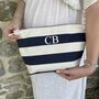Personalised Stripe Canvas Pouch Bag, thumbnail 1 of 4