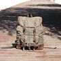 Waxed Canvas Backpack With Large Front Pocket Green, thumbnail 3 of 12