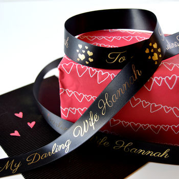 Valentine's 25mm Personalised Printed Ribbon, 5 of 9