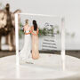 Personalised Bride And Sister Acrylic Block – Wedding Day Gift, thumbnail 1 of 6
