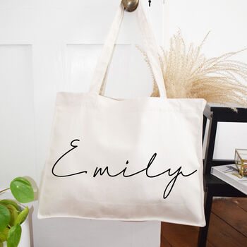 Personalised Name Beach Bag And Oversized Shopping Bag, 5 of 6