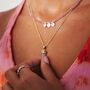 Open Heart Rose Quartz Gold Plated Pendant Necklace, thumbnail 3 of 8