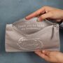 Bridesmaid Cosmetic Bag With Hidden Message, thumbnail 2 of 3