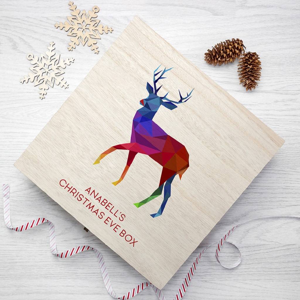 Personalised Bright Reindeer Christmas Eve Box, 1 of 3
