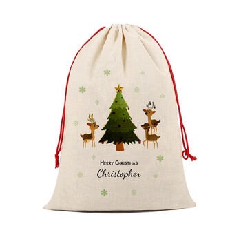 Personalised Christmas Reindeer Family Christmas Sack, 4 of 4